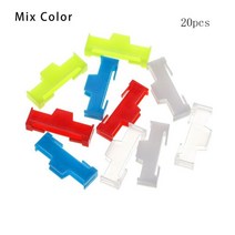 RC서보 아두이노서보모터 패스너 조인트 느슨한 diy rc 비행기 플라스틱 서보 코드 플러그 프로텍터 서보 연장 케이블 버클 클립, 20pcs-믹스 컬러