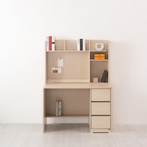 [에보니아] 민호 편수책상 1200 책장 세트, 오크