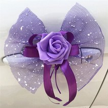 웨딩 카 액세서리 꽃 후면 거울 문 손잡이 장식 지붕 꼬리 시뮬레이션, 02 purpe