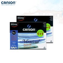 솔로몬샵 캔손 몽발 수채패드 300g 24x32 12매입x2팩 1면제본 중목, CA807-319+ 원플러스원, 선택완료