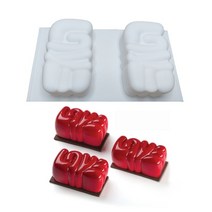 캔들만들기 DIY 양초 비 스틱 버블 큐브 실리콘 몰드 3d 아로마 테라피 석고 촛불, 2pcs 사랑