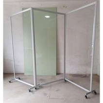 접이식 격리 가림막 병풍 가벽 스크린 투명 아크릴 파티션 공간분리 인테리어 차단 칸막이, 폭 1m  높이 2m  결합 조각 3개