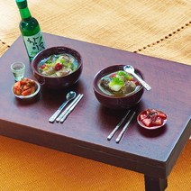 미니를사랑하는사람들 납골당 제사상 인테리어 소품 장식 미니어쳐 한식 분식 일식 중식 양식 음식 만들기 DIY 레진 점토 조색제 뉴 풀패키지, 1.갈비탕+석박지 만들기(2인분)