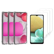나인테크 갤럭시 A42 5G 풀커버 액정 보호 TPU 방탄 우레탄 필름 3장 + 에어 쿠션 투명 범퍼 케이스 3개, 우레탄풀커버 3매+범퍼케이스 3개