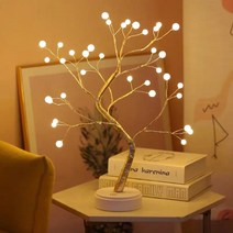 별빛 나무 네온 led 간접 센서 특이한 수면 수유 카페 조명 이케아 센서 인테리어 나래바, 화이트 36마리 진주 트리 등