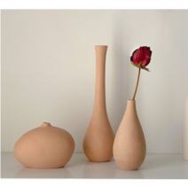 도자기 화병 네츄럴 세라믹 백색 오브제화병, Set1
