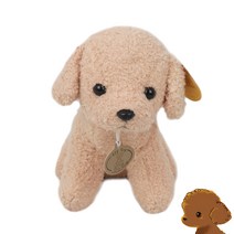 토이푸들 강아지 인형 캐릭터 동물 리얼 봉제, 토이푸들 인형 25cm-크림