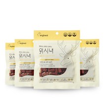 위그힐 위시낵 녹용품은 사슴고기 저키 강아지 간식 80g, 사슴, 8개