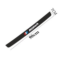 자동차 소리박 마후라 엑티브사운드 흡기 가변배기 후면 범퍼 필름 가죽 스티커 트렁크 보호 플레이트 트림 현대 코나 장식 액세서리, 검은색