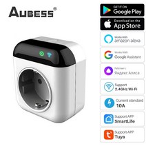 Smart Thermostat Socket 10A 4400W Tuya Wifi Smart Plug Wireless Thermostat Works With Alexa Google H, [0] EU프랑스아이보리