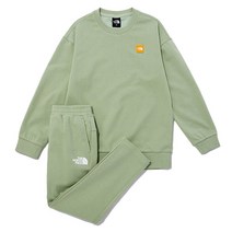 [노스페이스] 키즈 데일리 EX 스웻 세트 NM5MP06U_PSG