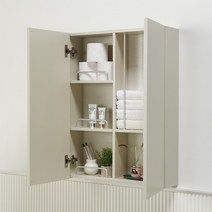 대림 욕실장 욕실수납장 화장실 수건장 가로600 세로800, 아이보리 워시, 1개