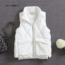 Lusumily 여성 패션 경량 아웃도어 조끼 블랙 화이트