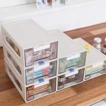 작업실 사무용품정리 미니 투명소품함 1단 병원 공간활용 다용도실 무인카페 회사책상