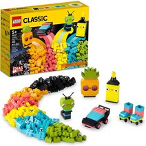 LEGO ssic Creative 네온 펀 브릭 박스 세트 11027 모델이 있는 조립 자동차 외계인 롤러 스케이트, 한개옵션0