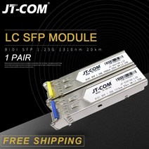 1Gb LC SFP 모듈 단일 광섬유 광 트랜시버 기가비트 광섬유 sfp 스위치 모듈 3-80km Mikrotik/Cisco 스위치, 02 1pair 20km