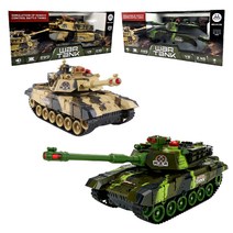 RC탱크 배틀세트 대전모드 WAR TANK RC 무선조종 배틀 워탱크 0139 (대형) 혼합2p세트 어린이 아이 선물 가족 야외 실내 서바이벌 RC카 배틀놀이 장난감, 혼합색상 x 2p세트(카모그린+카모옐로우)