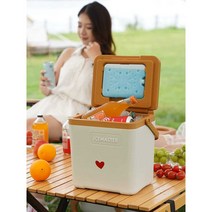 아이스 박스 소 중 대 7L-14L 캠핑 차박 야외활동, PU 7L 아이보리 화이트