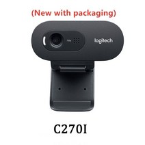 웹켐 화상회의카메라 컴퓨터캠 웹캠1080p logitech c270c270i 720p hd 웹캠 내장 마이크 웹 카메라 usb2.0 무료 드라이브 비디오 채팅 녹음, c270i
