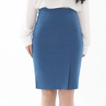 이푼아이 H라인 스판 사이드 핀턱 슬릿 미디 스커트