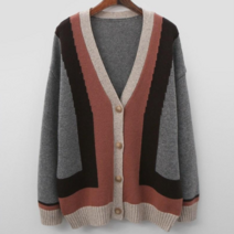 캐시미어 혼방 인타로크 카디건 DW 가을시즌 여성가디건