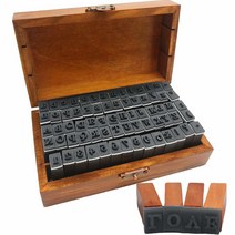 나무 알파벳 스탬프 70개 세트 고무 숫자 글자 및 기호 선물 카드 제작 DIY 스크랩북 공예용 보관 상자 포함