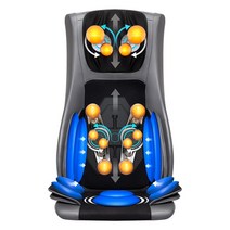 LEK909 4D 전신 전기 조작기 마사지 의자 목 등 진동 난방 지압 에어백 쿠션 EU, Kneading black