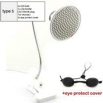 식물등 스탠드 안티 에이징 레드 블루 led 라이트 테라피 딥 레드 660nm 근적외선 850nm 아름다움 식물 성장 전구 램프 전신 피부, 램프 클립 커버, 영국