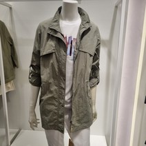 올리비아로렌 [소매롤업 뒷프린팅 야상점퍼] 허리 인스트링으로 체형에 맞게 조절가능한 하이넥야상 VVCCLYM3371