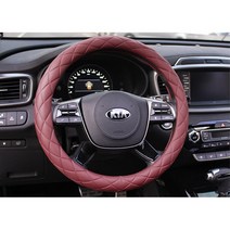 푹신한 그립감 논슬립 가죽 핸들커버 1.5톤 중형RV, 블랙