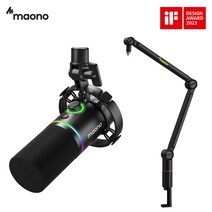 마오노 PD200X 팟캐스트 방송용 녹음용 USB XLR 다이나믹 마이크 정품 고급형 스탠드 패키지, PD200X 블랙 + B90 고급형 붐암스탠드 블랙, Maono PD200X
