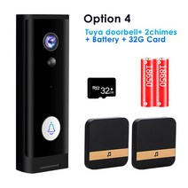 IoT Ai 인터폰 비디어폰 설치 교체 Tuya-와이파이 무선 초인종 카메라 1080P HD 비디오 도어 폰 스마트 라, 05 Option 4_02 미국 플러그