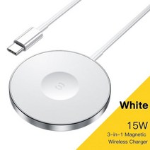 무선 충전기 3in1 애플워치 에어팟 아이폰 스탠드 스마트폰, CN, 15W White