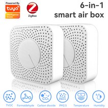 이산화탄소경보기Tuya Wifi/Zigbee 스마트 에어 박스 CO2 공기 품질 모니터 온도 습도 측정기 센서 VOC 가, 07 2pcs