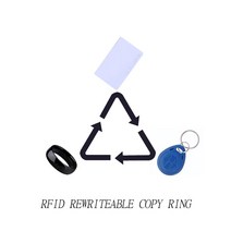RFID NFC 스마트 칩 방수 링 125Khz T5577 복사기 재기록 가능 태그 키 1K S50 복제 토큰 배지, 01 T5577 Ring-54MM, 1개