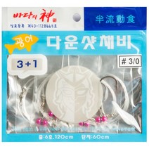 바다의신 광어 다운샷채비 4호 (4개입)