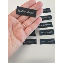 블랙 핸드메이드 라벨 직조라벨 검정 black handmade label 10개