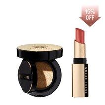 (백화점 정품) 바비브라운- 15%OFF 세럼 쿠션 + NEW 럭스 매트 립 세트, 라이트 투 미디엄 + 보스 핑크