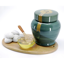 제주도 프리미엄 한라산 야생화 순수 자연꿀 600g 1kg 벌꿀 도자기포장 선물세트, 프리미엄야생꿀600g