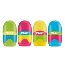 밀란 캡슐 믹스 연필깎이+지우개 MILAN CAPSULE MIX, 색상랜덤(빠른발송)