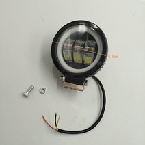 자전거 부품 전기 자전거 DIY 부품 오토바이 라운드 Led 라이트 12-80V 3 비즈 램프 스쿠터 헤드 블랙 지, 한개옵션0, 한개옵션1