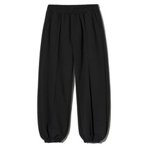 PARTIMENTO 와이드 스웨트 조거 팬츠 블랙 Wide Sweat Jogger Pants Black