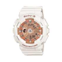 [지샥(BABY-G)] 베이비지 BA-110-7A1DRR 빅페이스시리즈 패션 캐주얼시계 화이트 로즈골드포인트