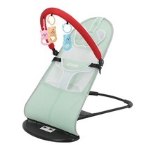신생아 스마트 전동 다기능 아기바운서 흔들침대 의자, gray