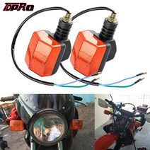 tdpro 2pcs 유니버설 오토바이 차례 신호 램프 표시기 혼다 cg125 cb125 cbt 스즈키 핏 먼지 자전거에 대 한 빛 앰버, 기본