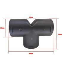 닥트자재 42/60/75mm 에어 벤트 덕트 t자형 엘보 파이프 베바스토 디젤 주차 히터용 히터 배기 커넥터 조이너, 1.42mm T Connector