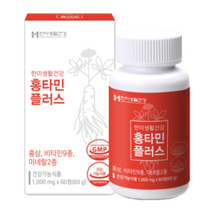 한미생활건강 홍타민 플러스 홍삼 & 멀티비타민 1 000mg x 60정 (1개월분), 1박스