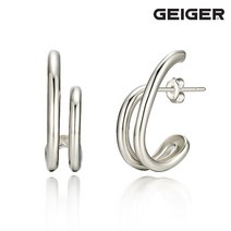 [가이거] 투 라인 실버 귀걸이 GISVEE055