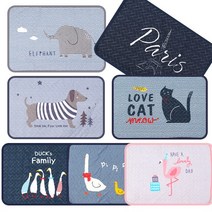 미소네 빨아쓰는 워싱면매트 주방욕실매트 미끄럼방지 건조기 OK 매트, 1. pipipi