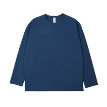 커스텀어클락 에센셜 롱 슬리브 티셔츠 다크블루 ESSENTIAL LONG S리 VE TSHIRTS DARKBLUE